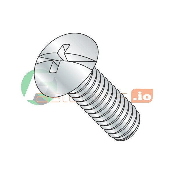 Newport Fasteners #10-24 x 1 in Combination Phillips/Slotted Round Machine Screw, Zinc Plated Steel, 2000 PK 196941 - main